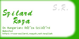 szilard roza business card